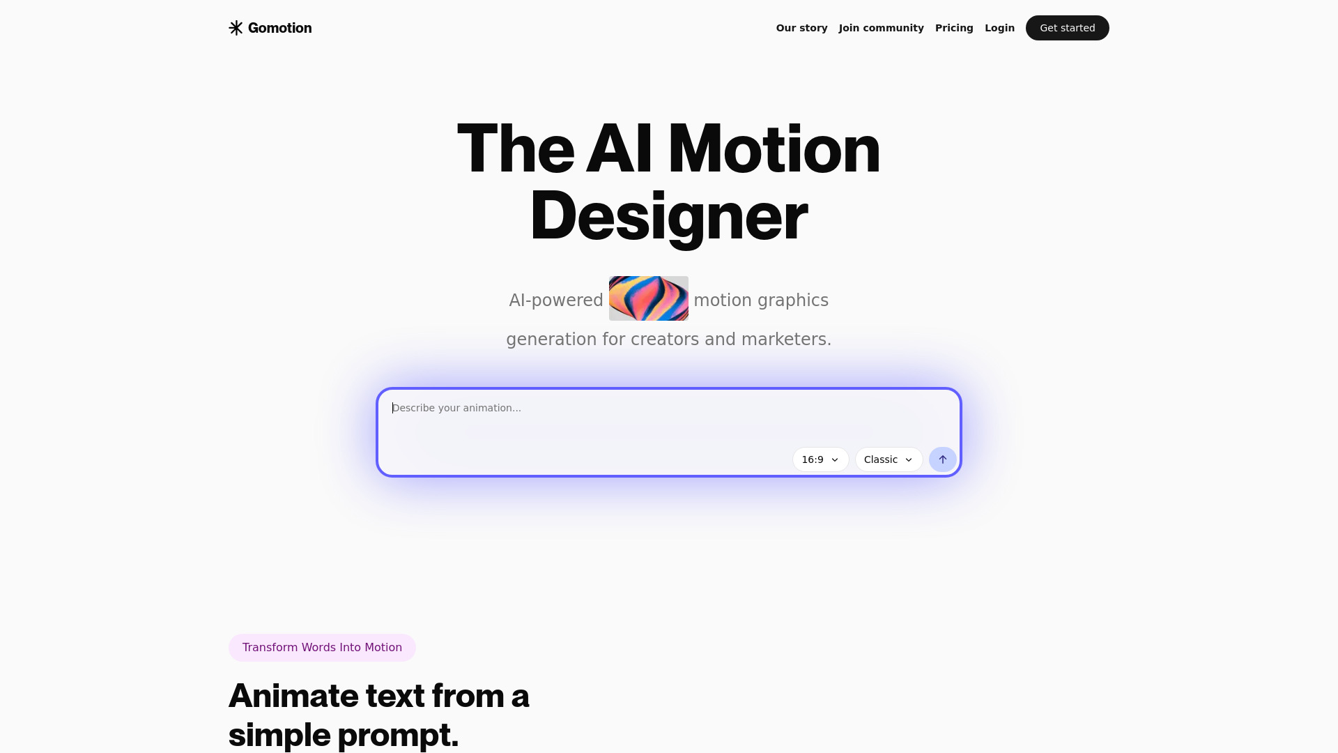 Gomotion screenshot