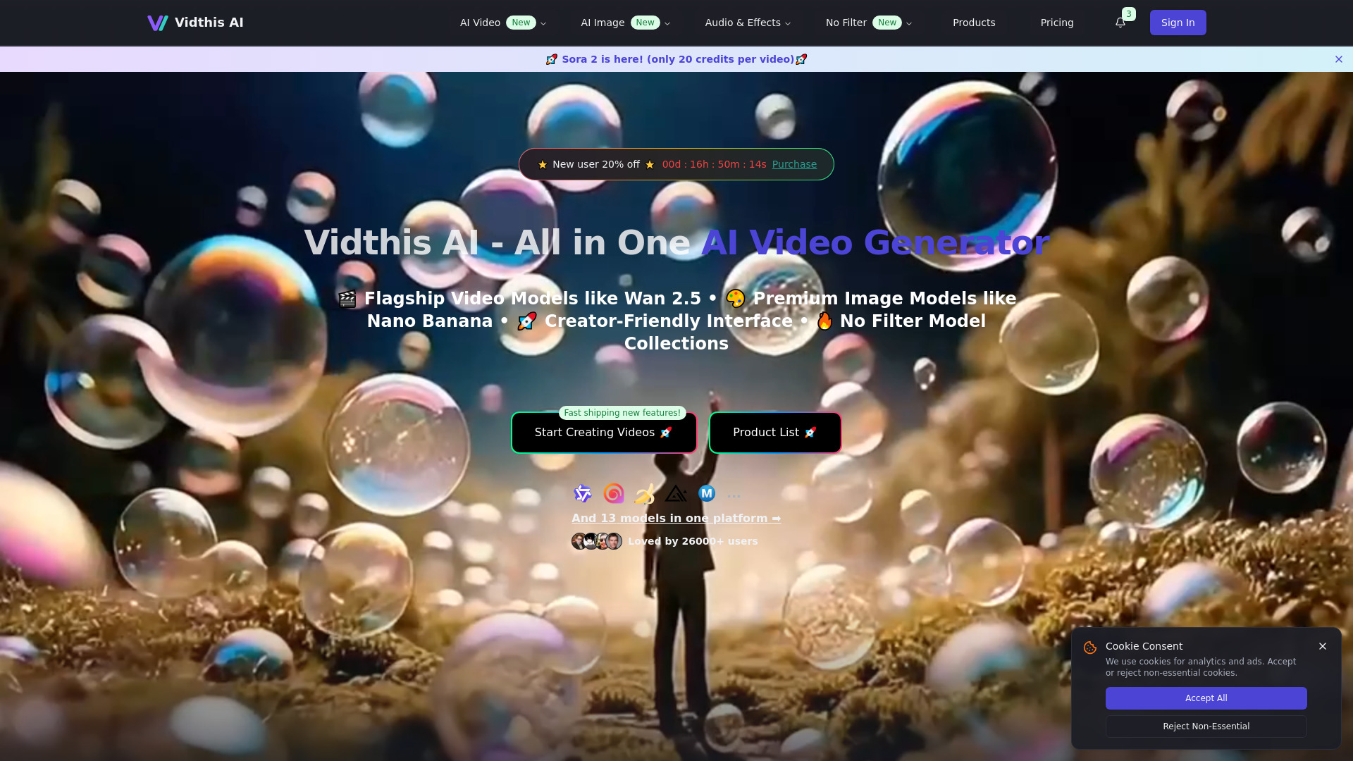 Vidthis: All In One AI Video Generator screenshot