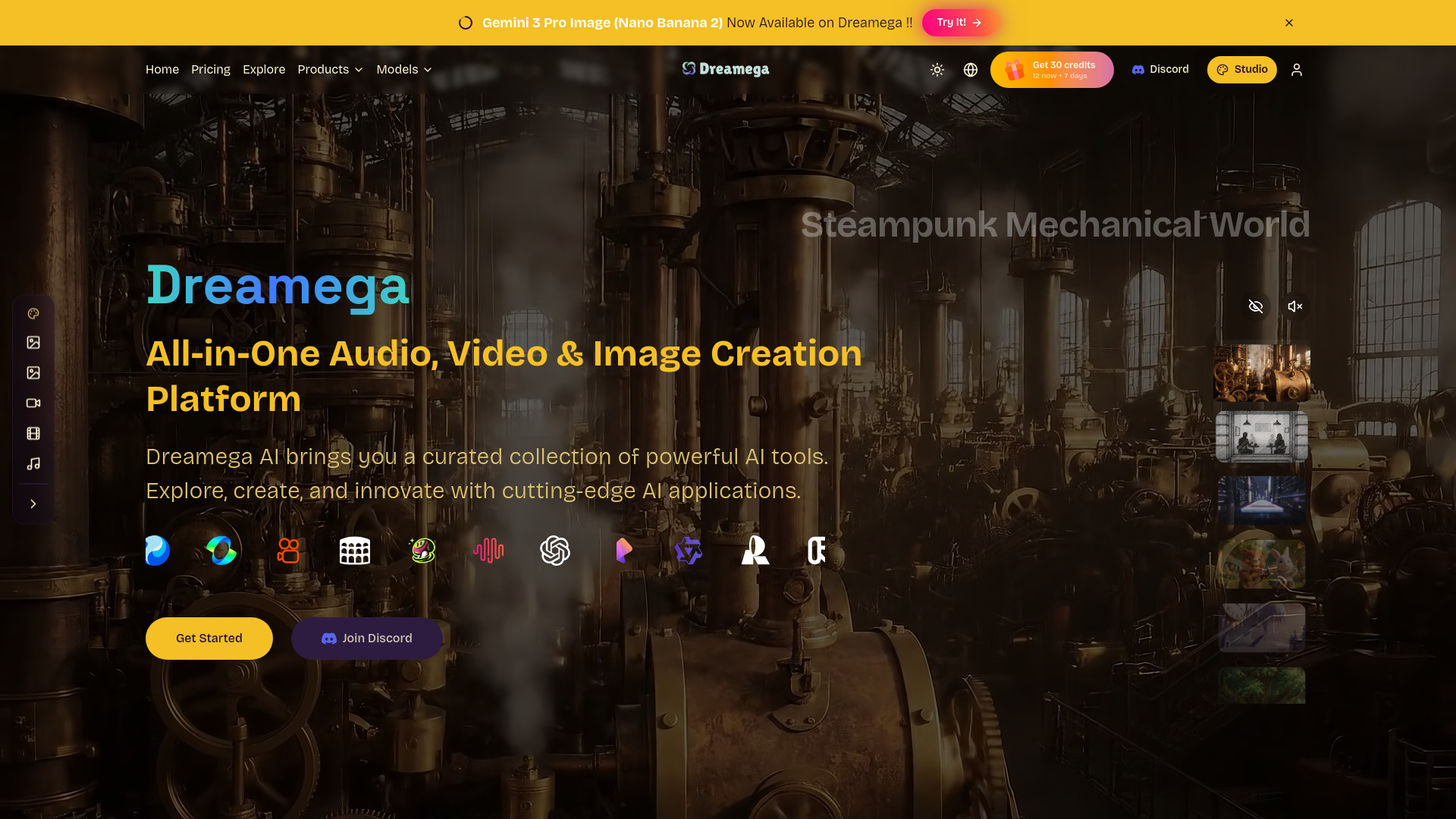 Dreamega AI screenshot