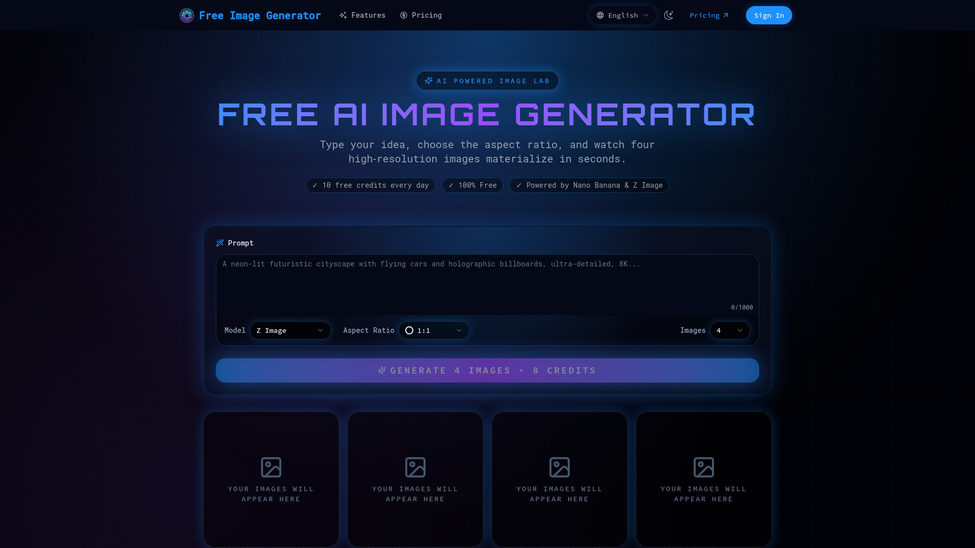 Free Image Generator screenshot