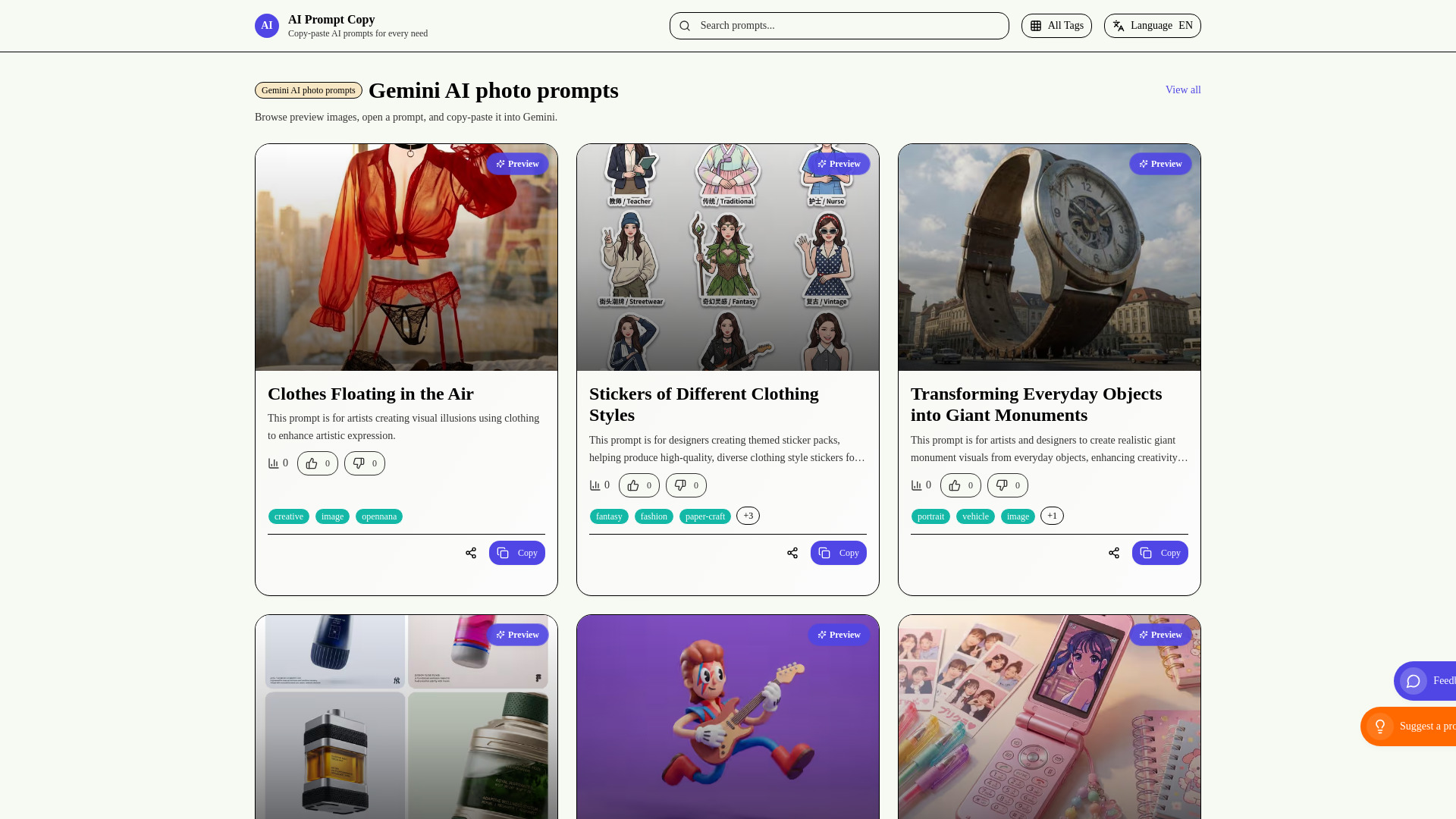 AI Prompt Copy screenshot