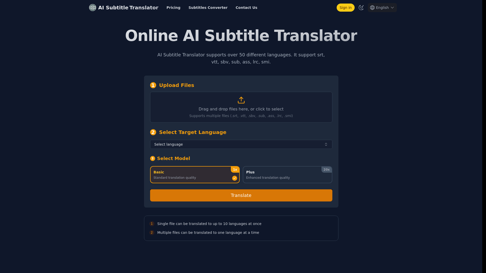 AI Subtitle Translator screenshot