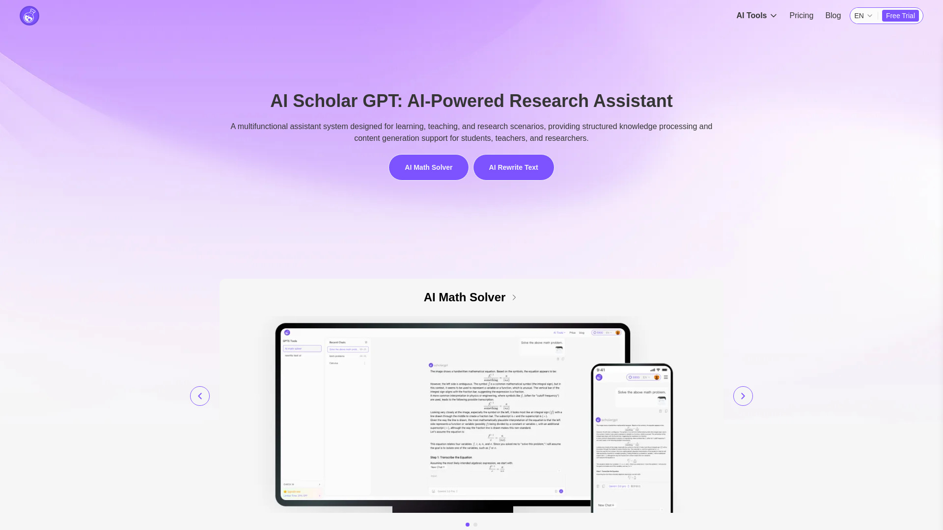 Scholar GPT AI: Advanced Research Assistant screenshot