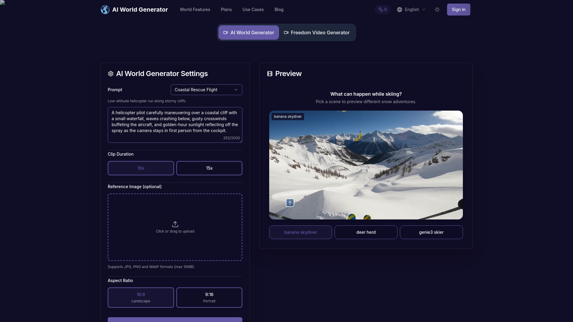 AI World Generator screenshot