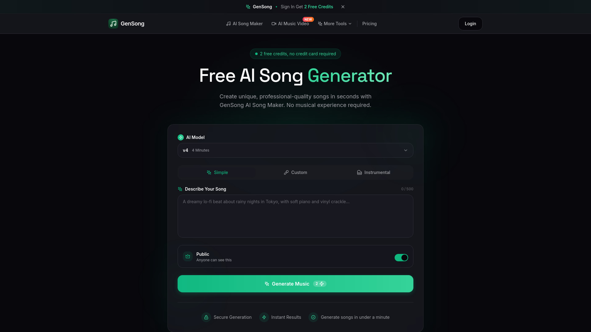 GenSong screenshot