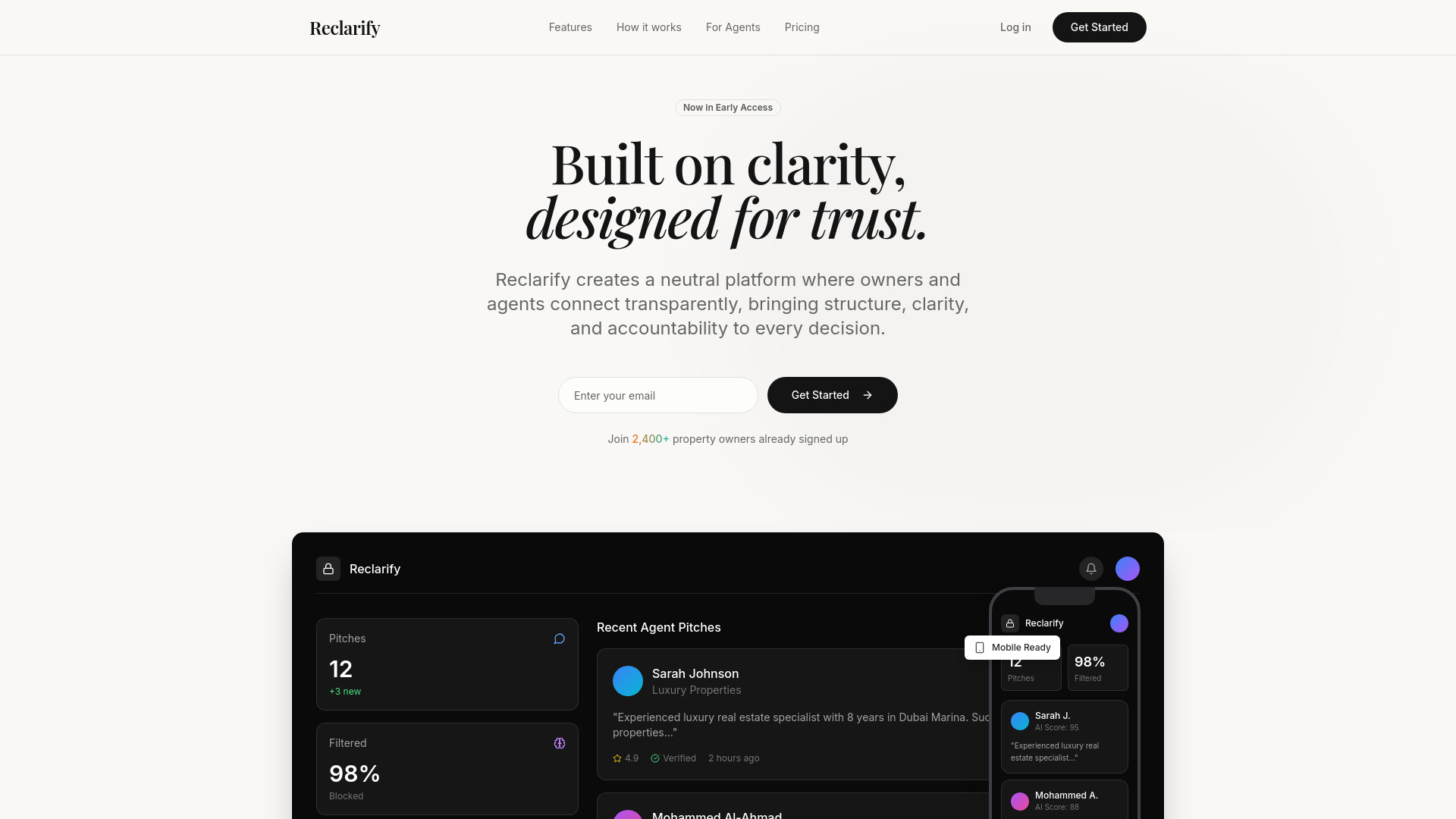 Reclarify screenshot