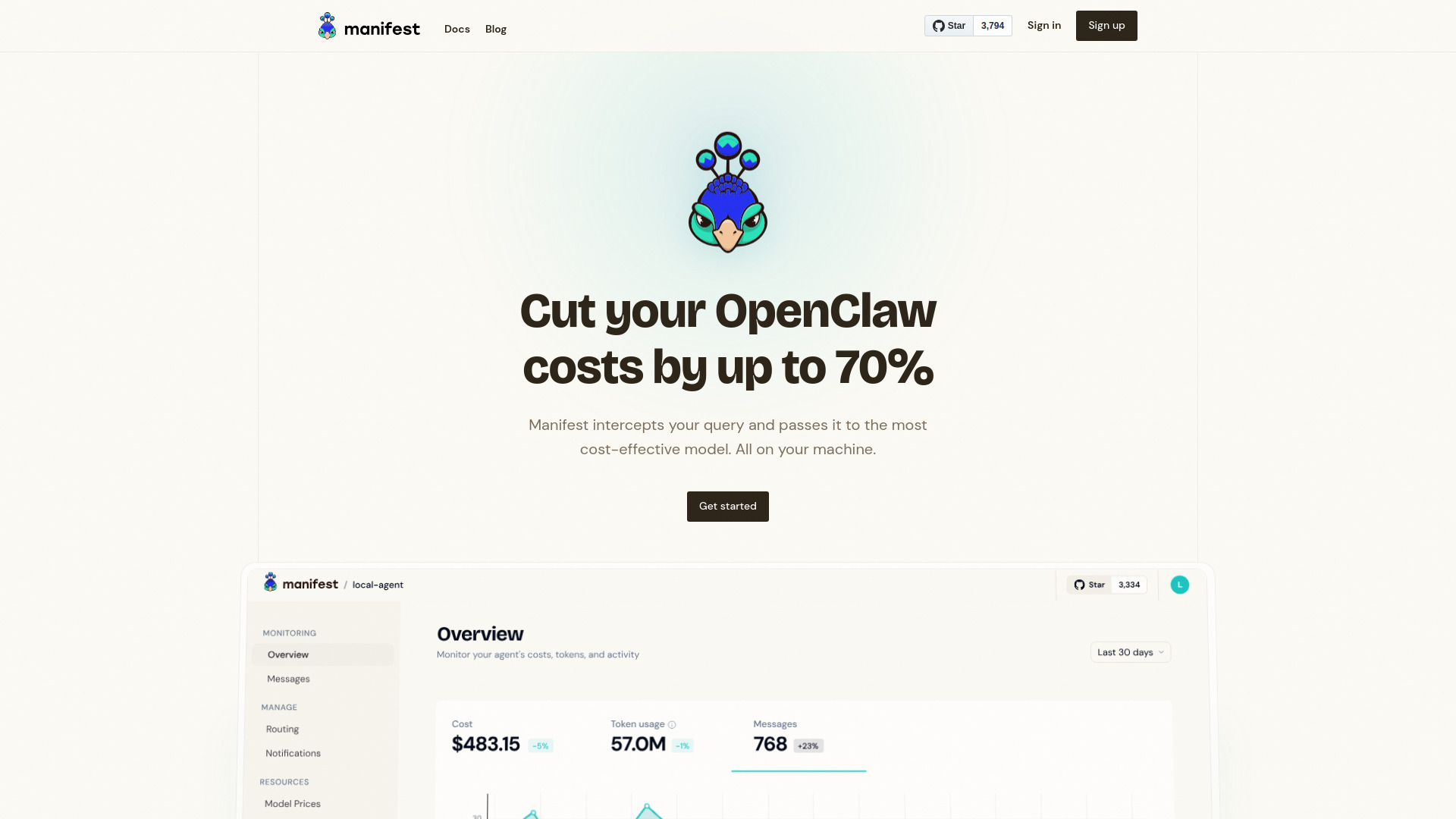 Manifest screenshot