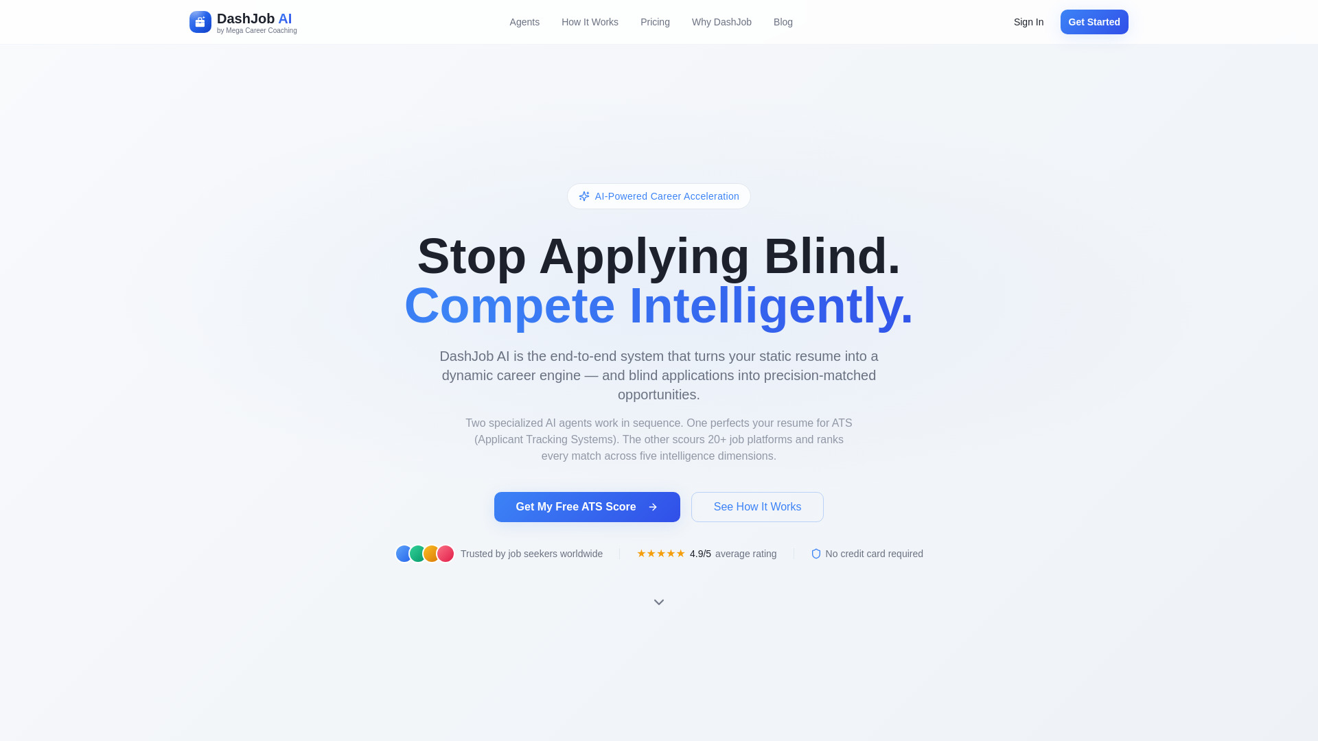 Dash Job AI - Stop applying blind. Two AI agents that get you hired screenshot