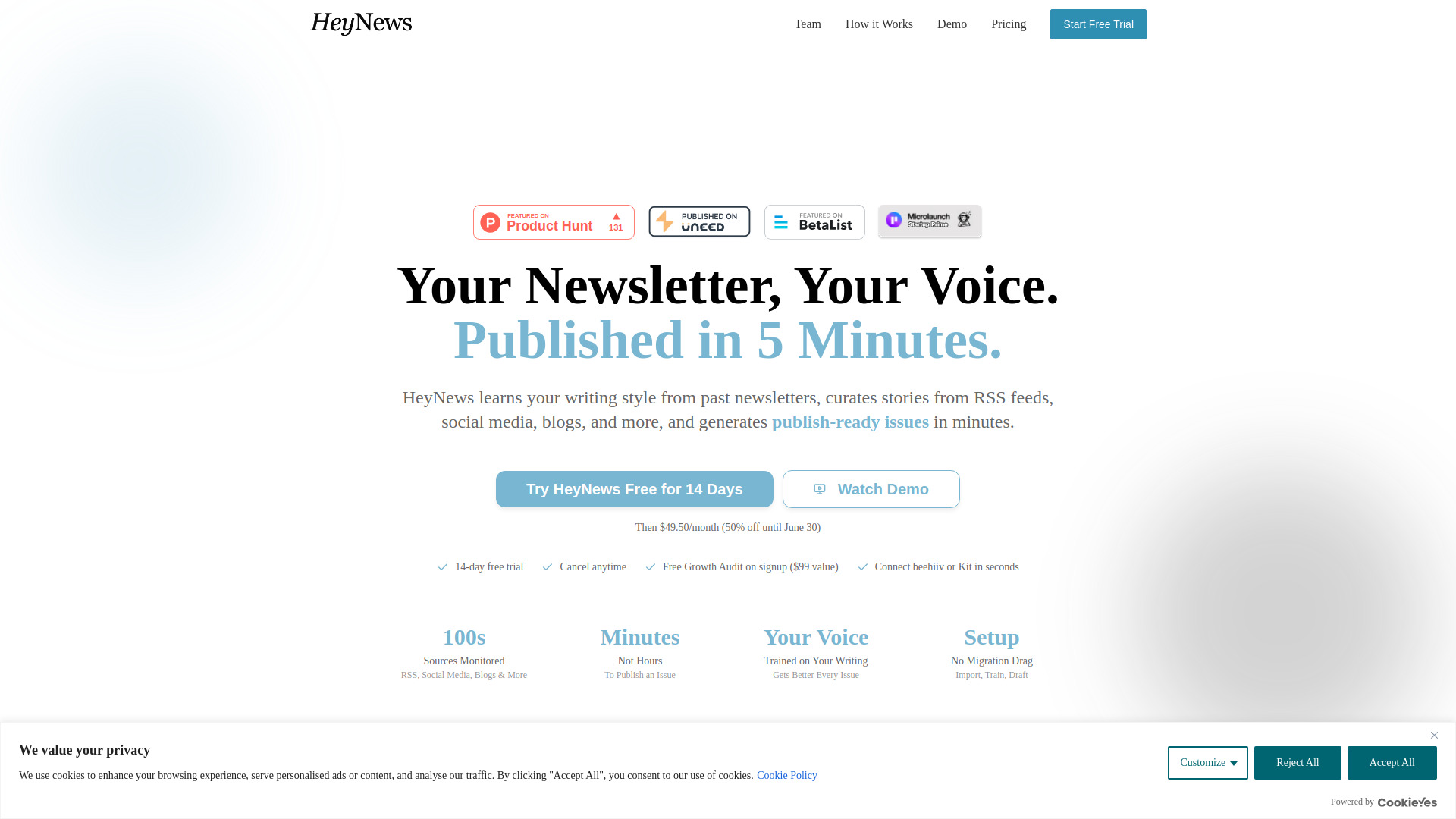HeyNews screenshot