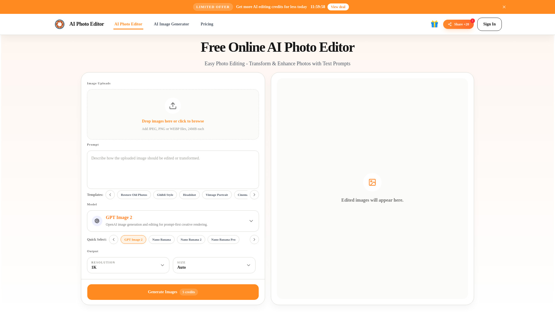 AI Photo Editor screenshot