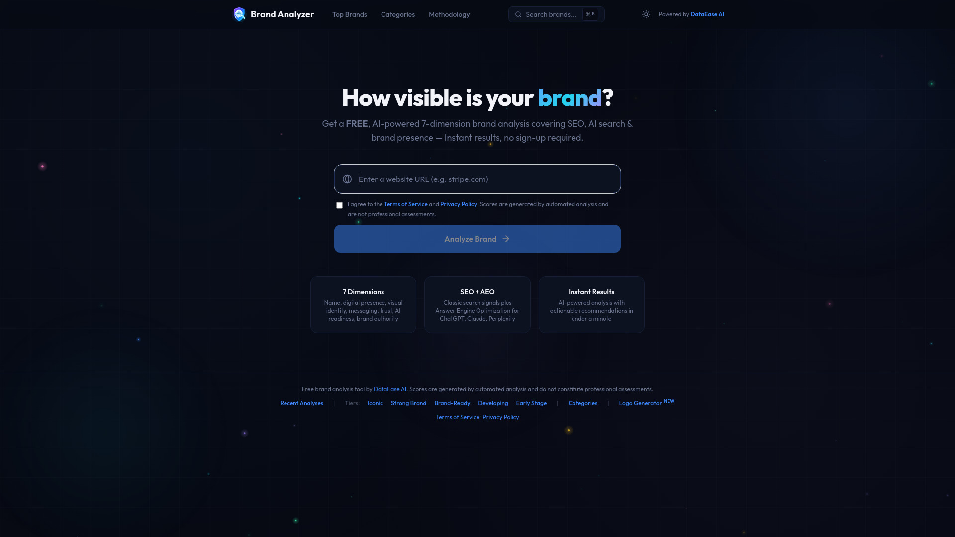 Brand Analyzer screenshot