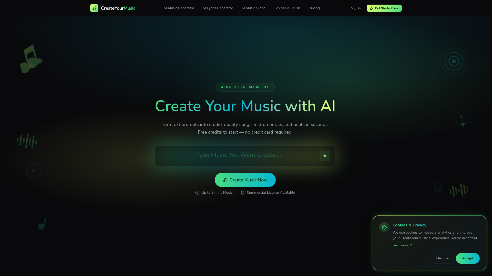 CreateYourMusic AI screenshot