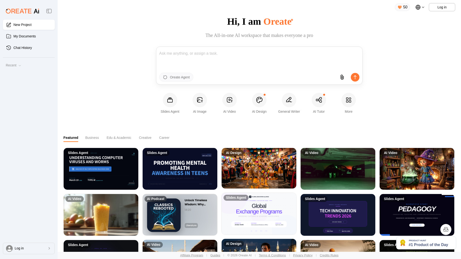 Oreate AI screenshot