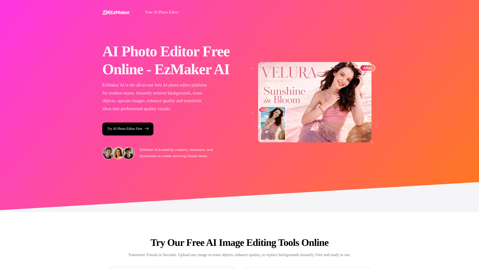 EzMaker AI - AI Photo Editor Free Online screenshot