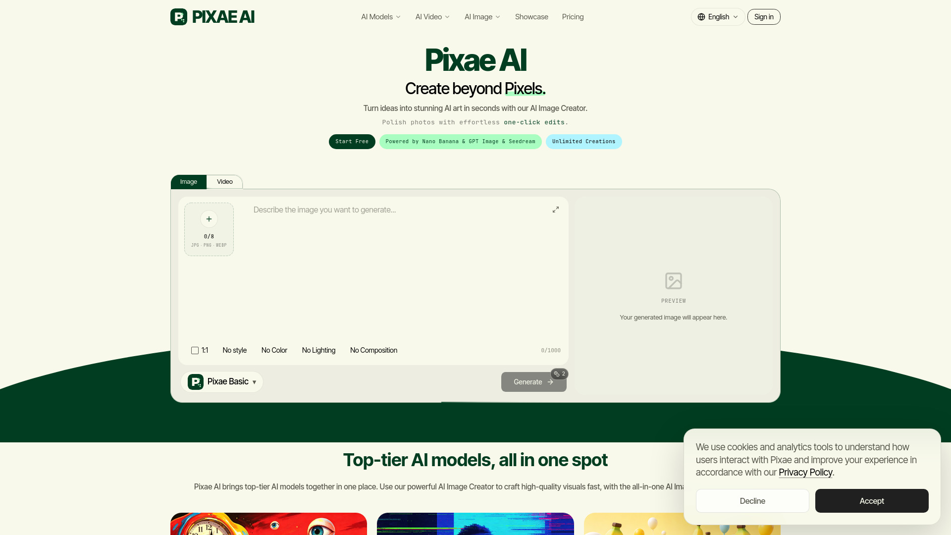 Pixae AI screenshot