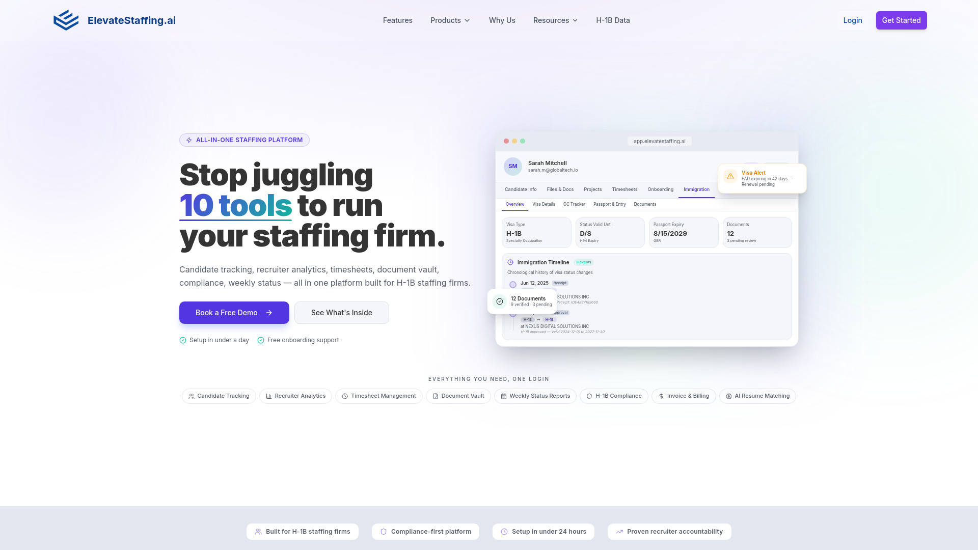 ElevateStaffing.ai screenshot