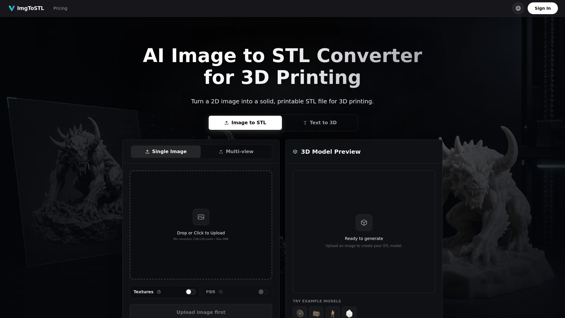 Image to STL screenshot