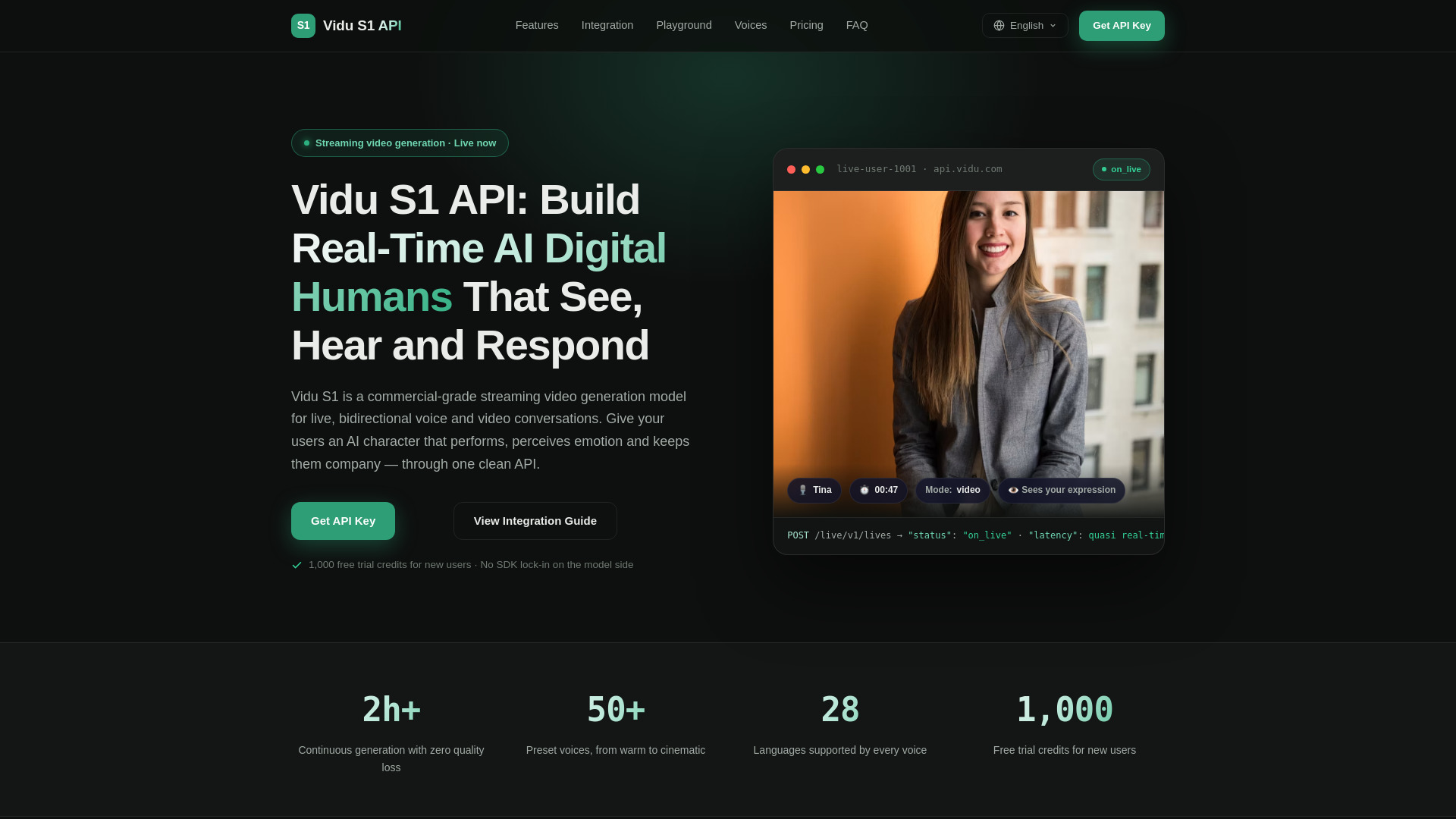 ViduS1 API screenshot