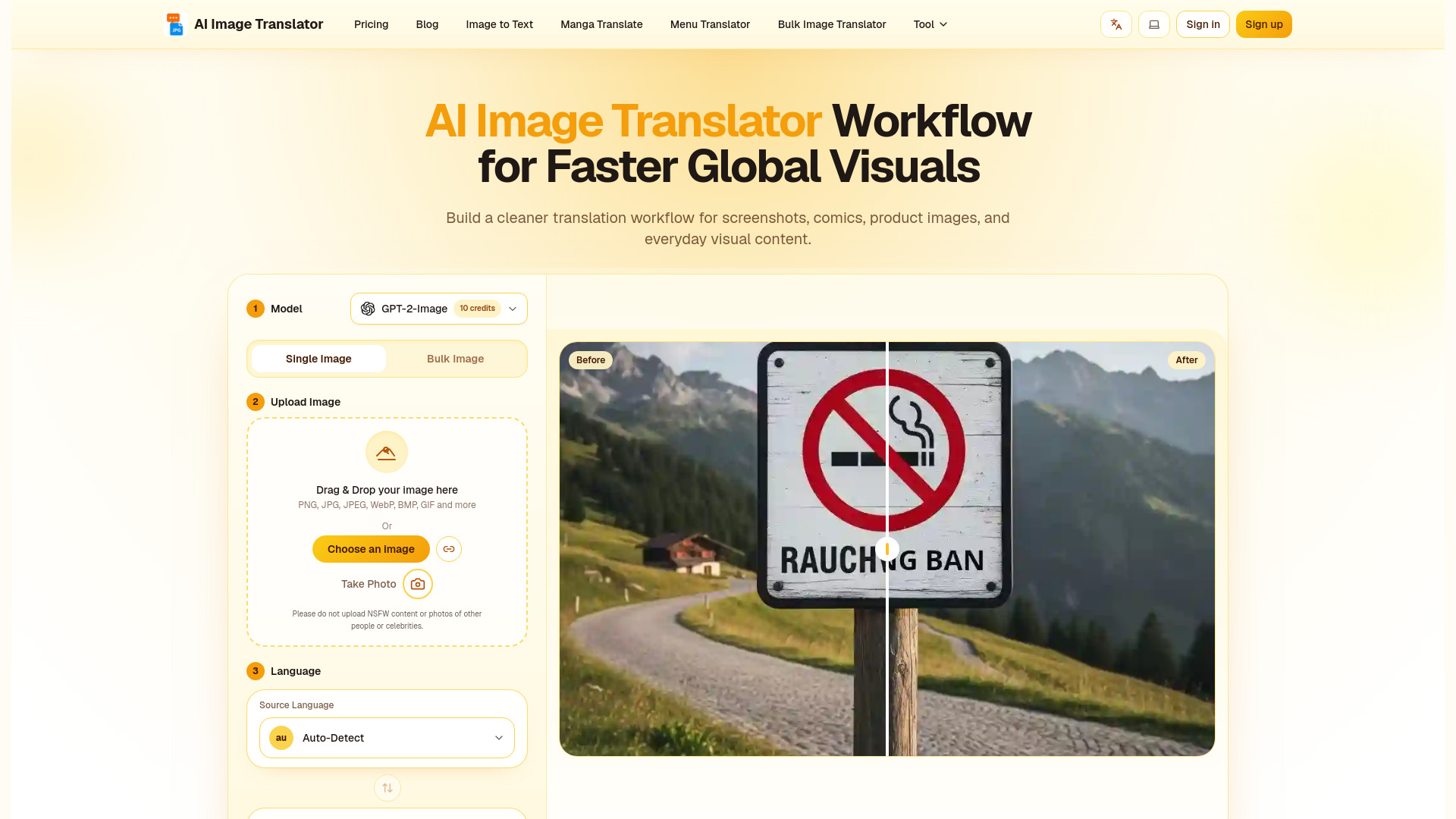 Global Scale Picture Text Translation screenshot