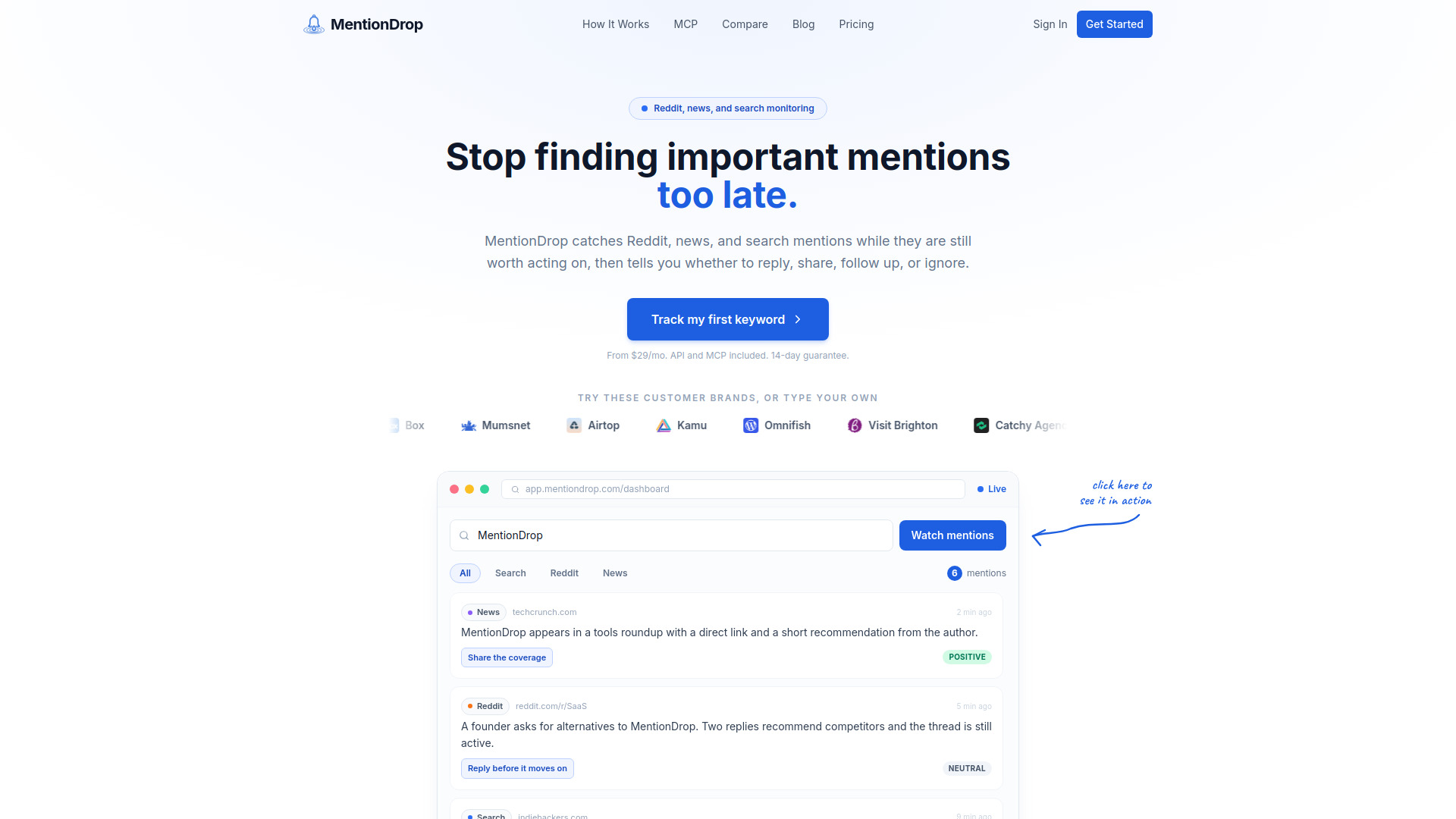 MentionDrop screenshot