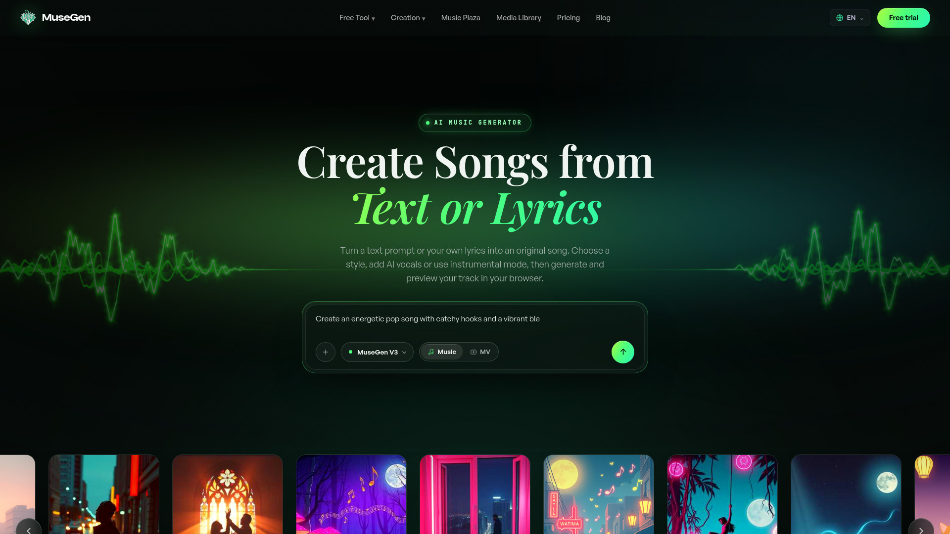 MuseGen screenshot