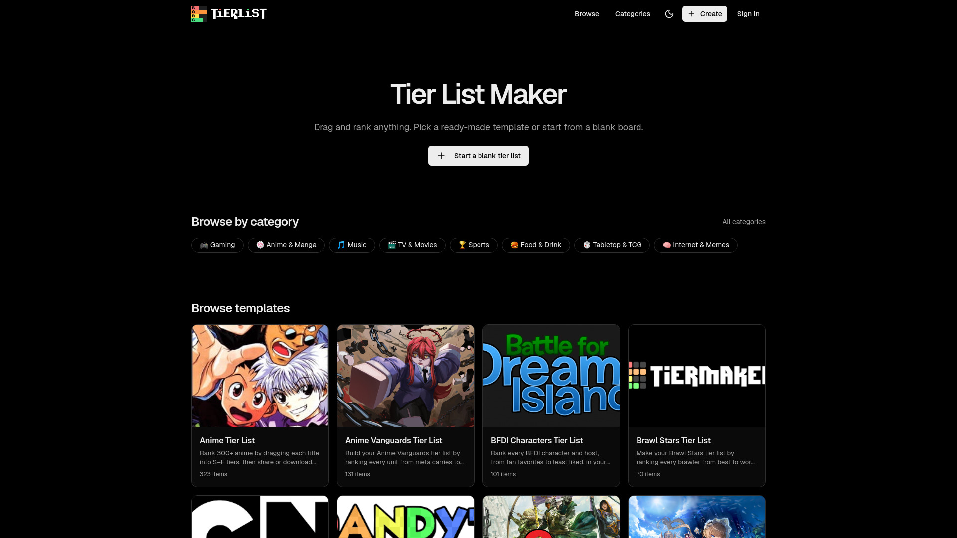 Tier List Maker screenshot