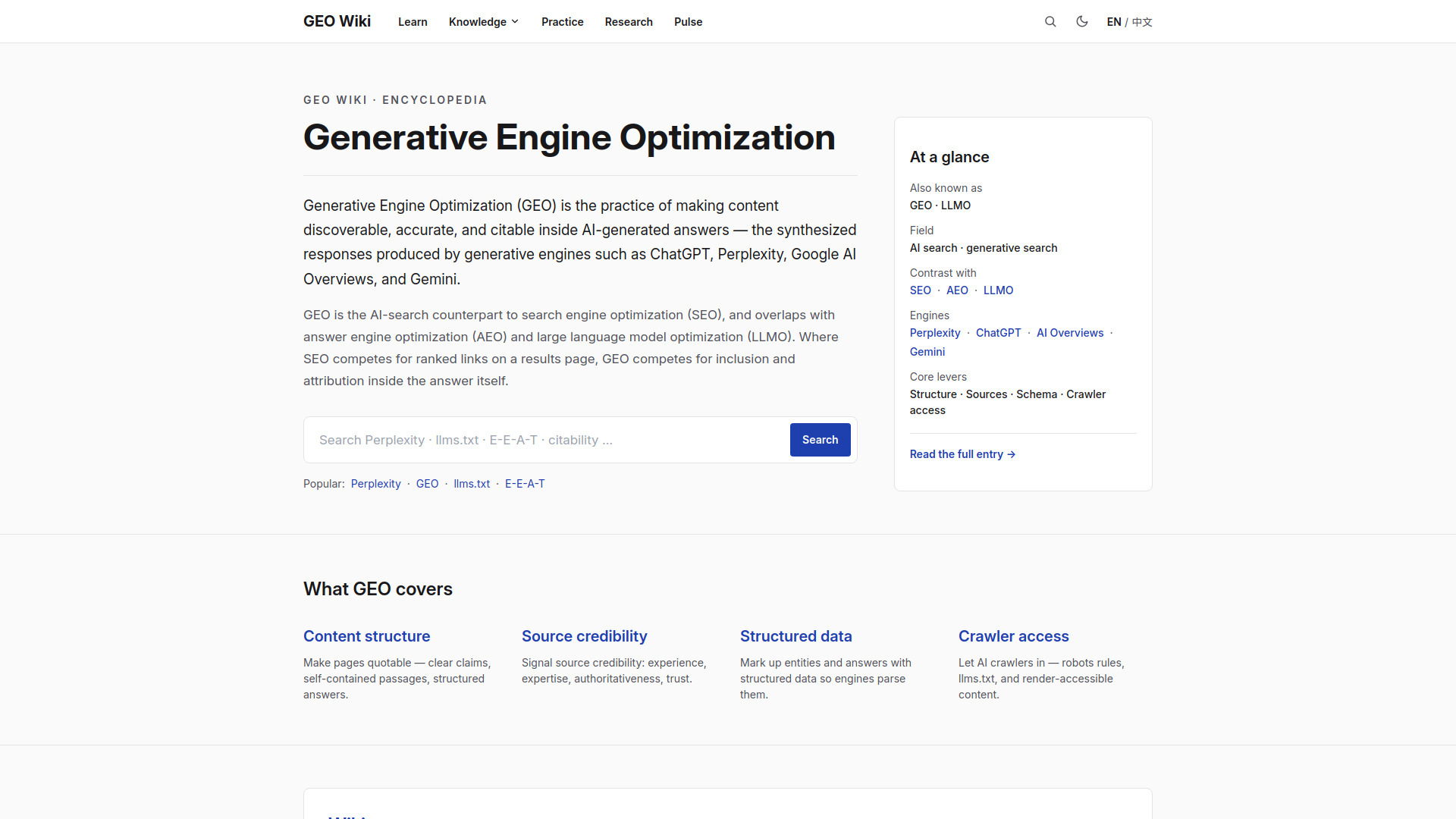 GEO Wiki screenshot