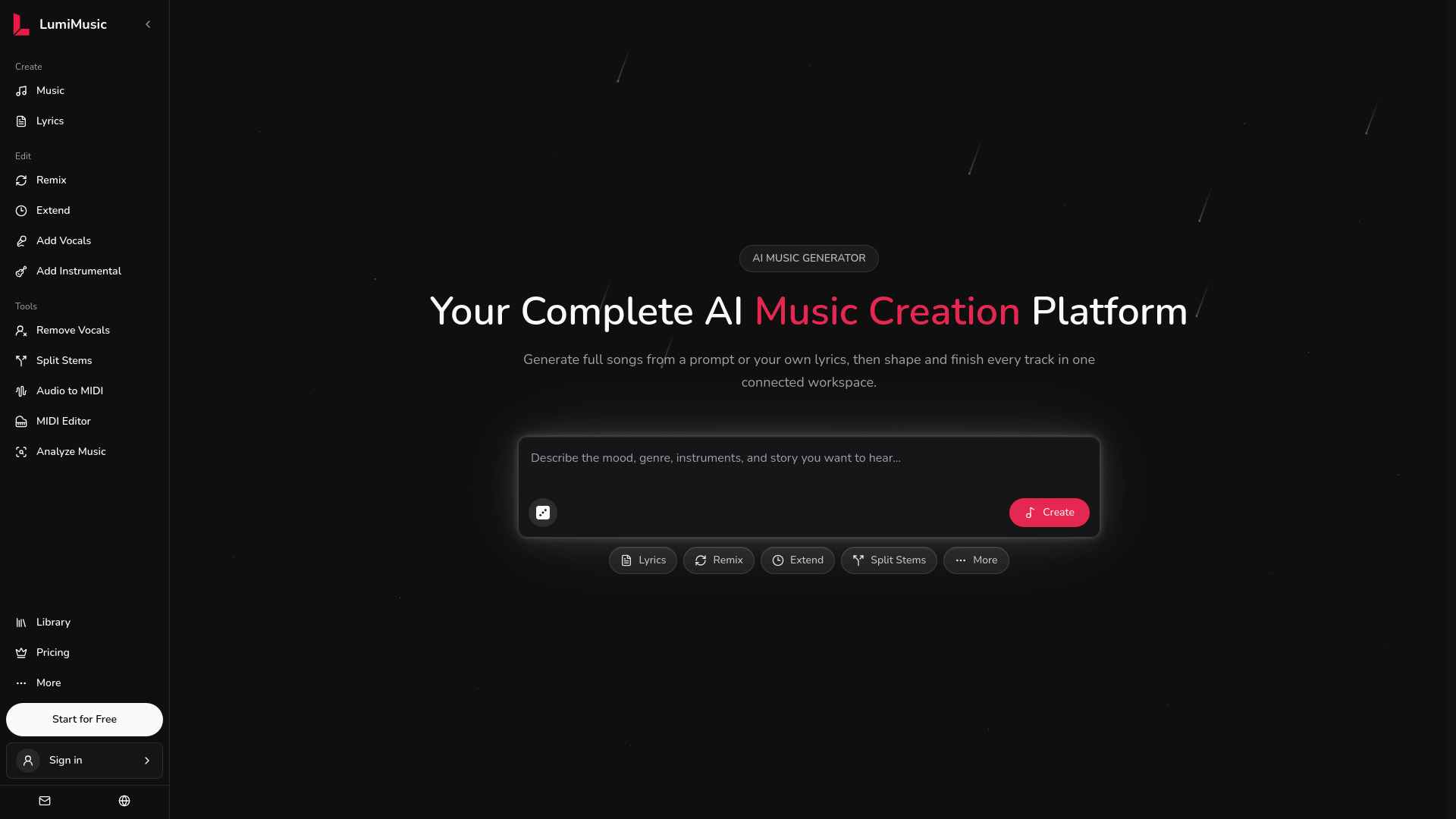 LumiMusic screenshot