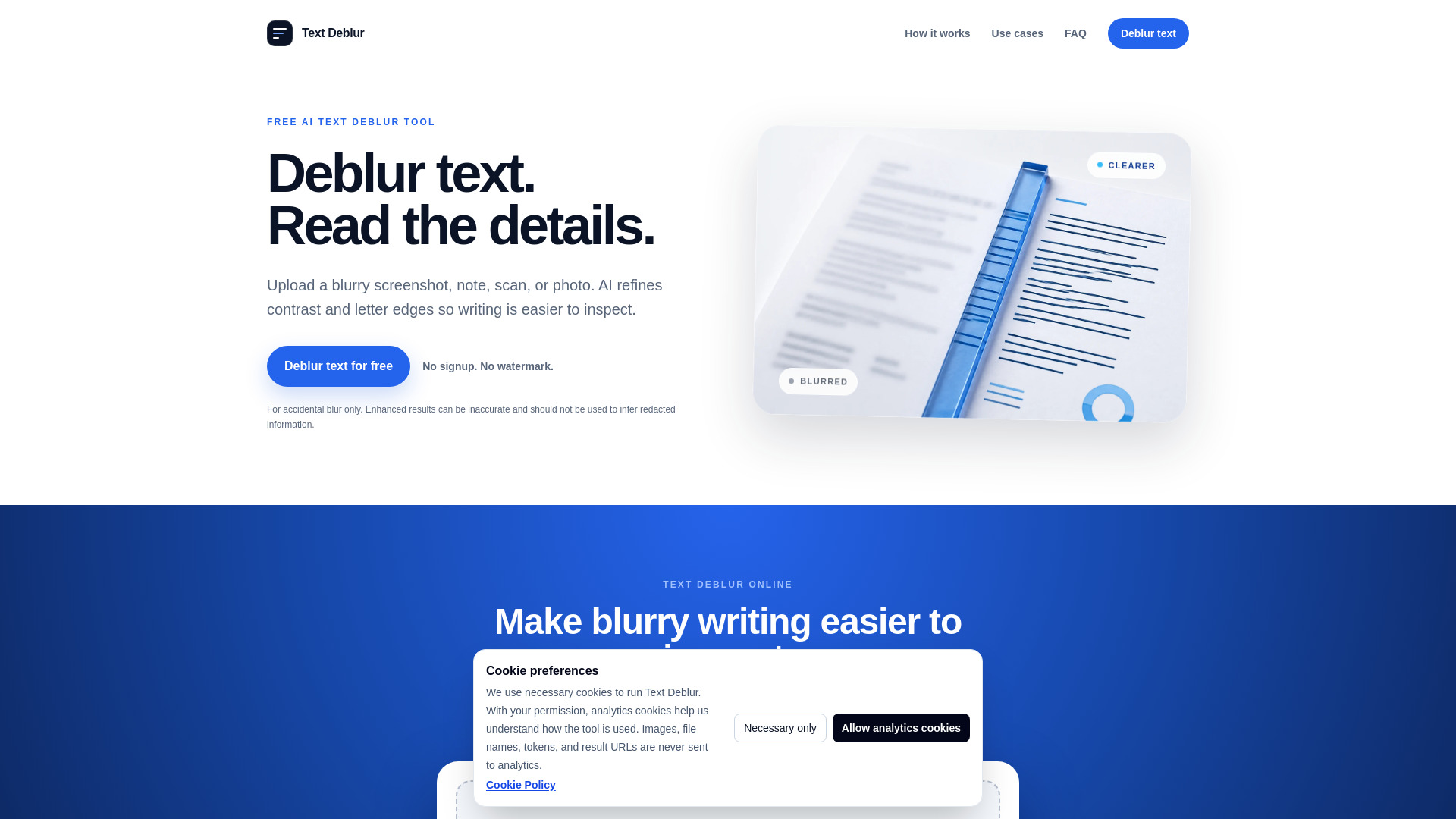 Text Deblur screenshot
