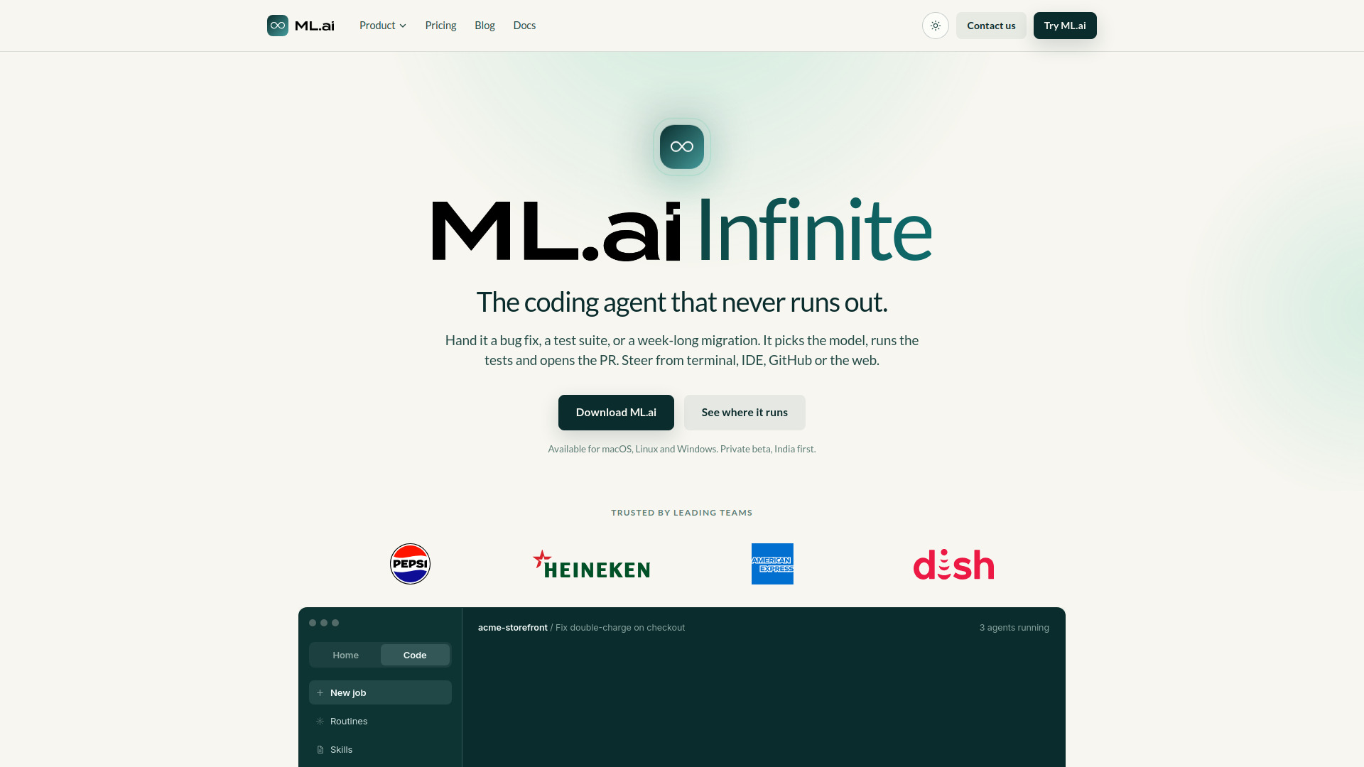 ML.ai screenshot