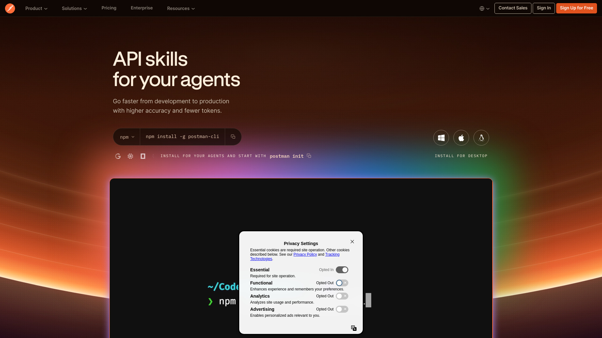 Postman screenshot