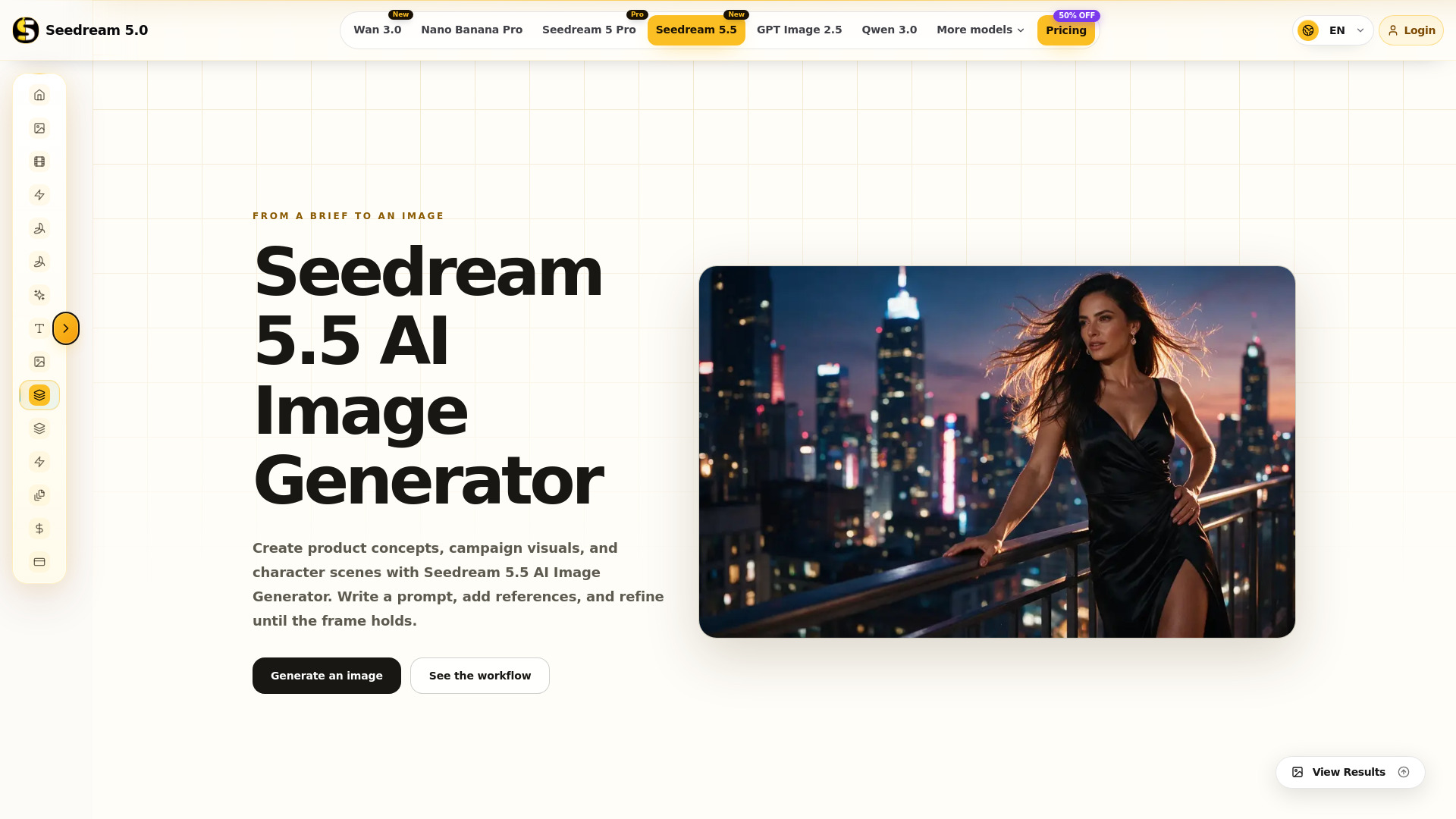 Seedream 5.5 AI screenshot