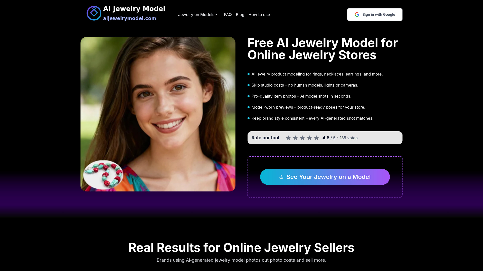 Jewelry AI Model screenshot