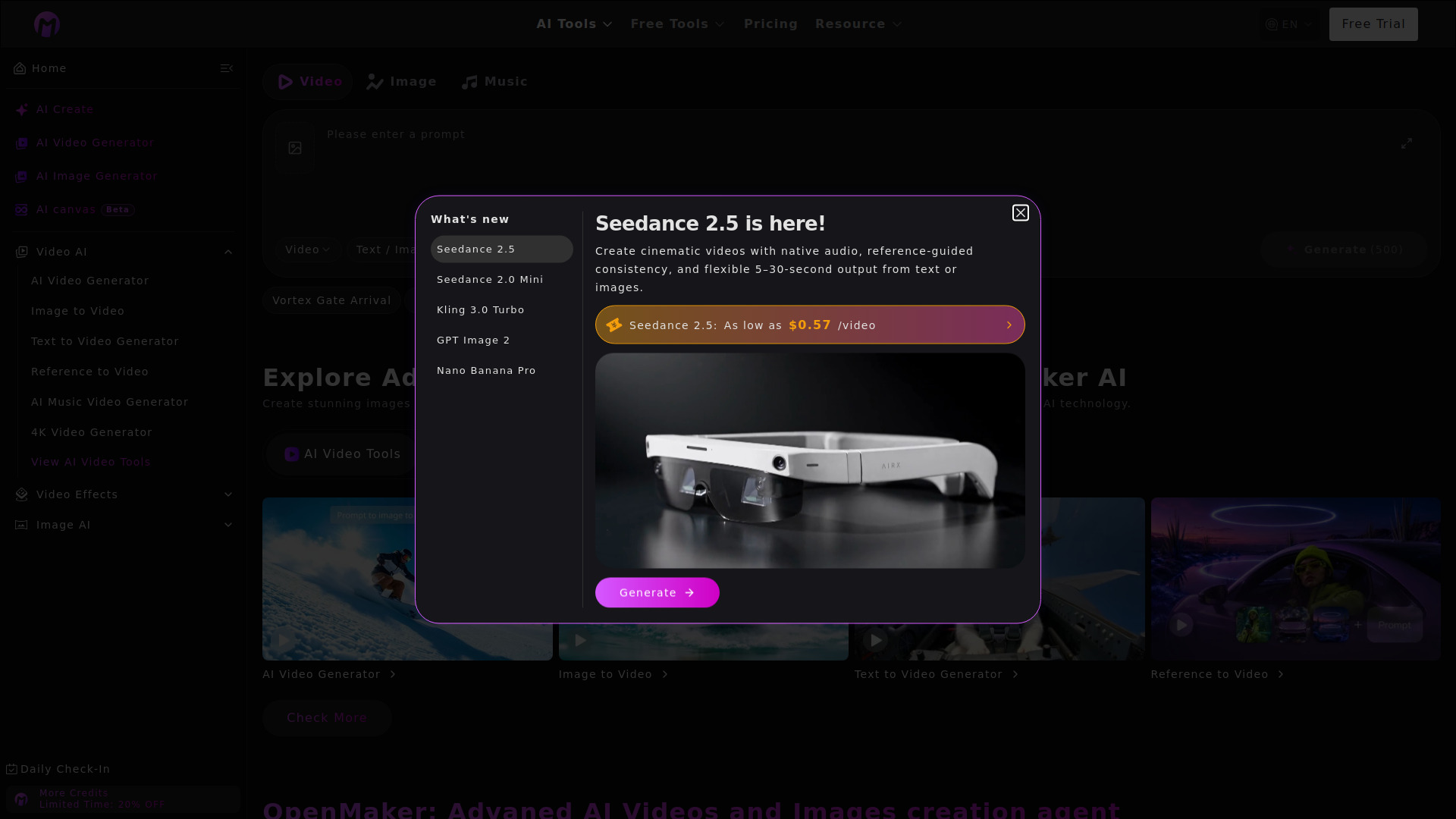 Open Maker AI screenshot