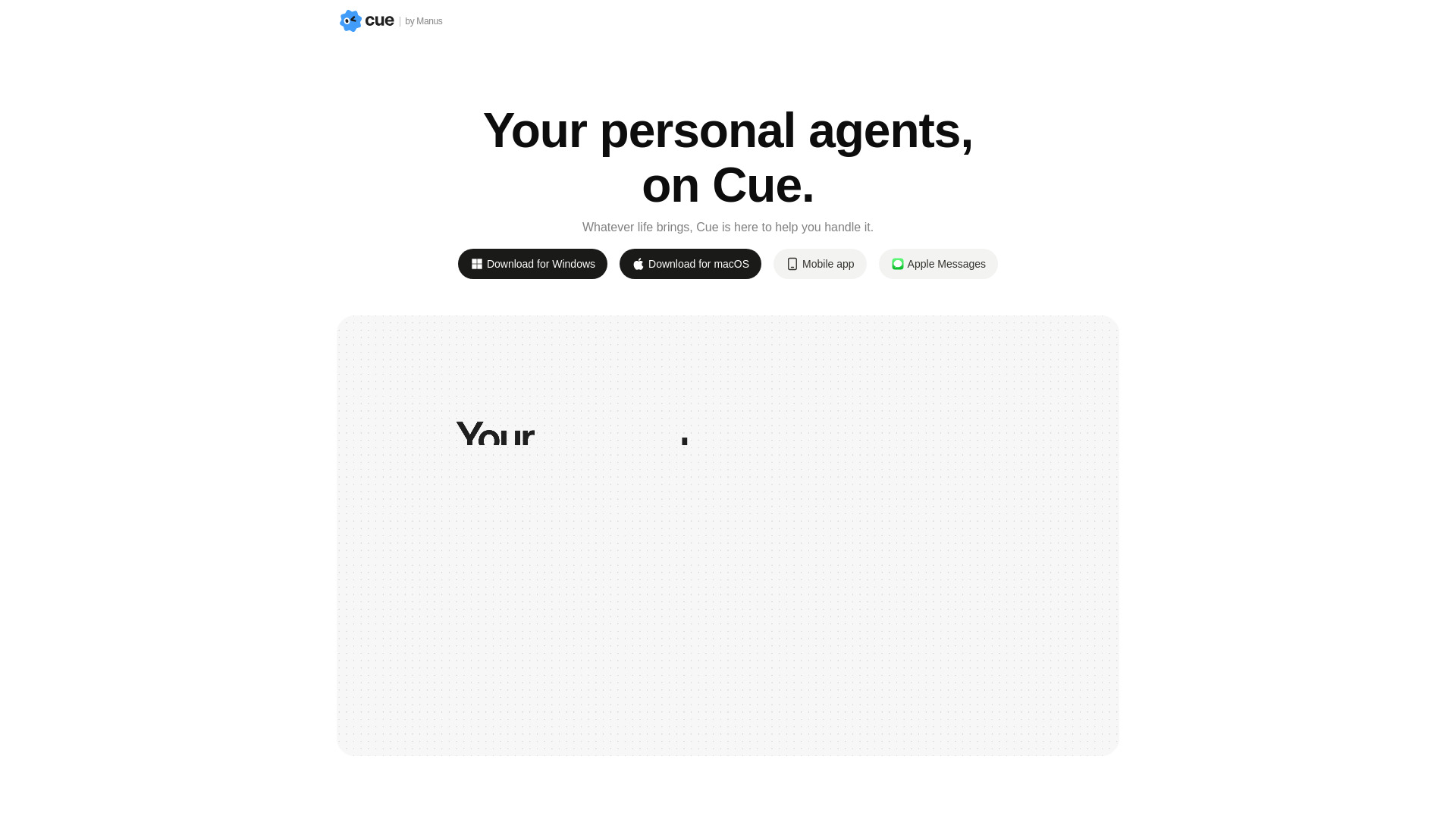 Cue screenshot
