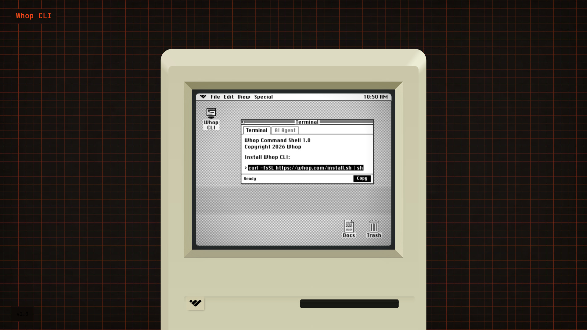 Whop CLI screenshot
