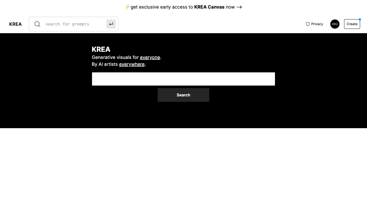 Krea AI screenshot