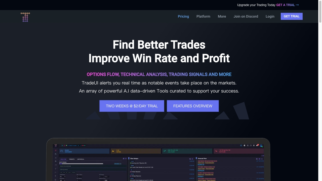 TradeUI screenshot