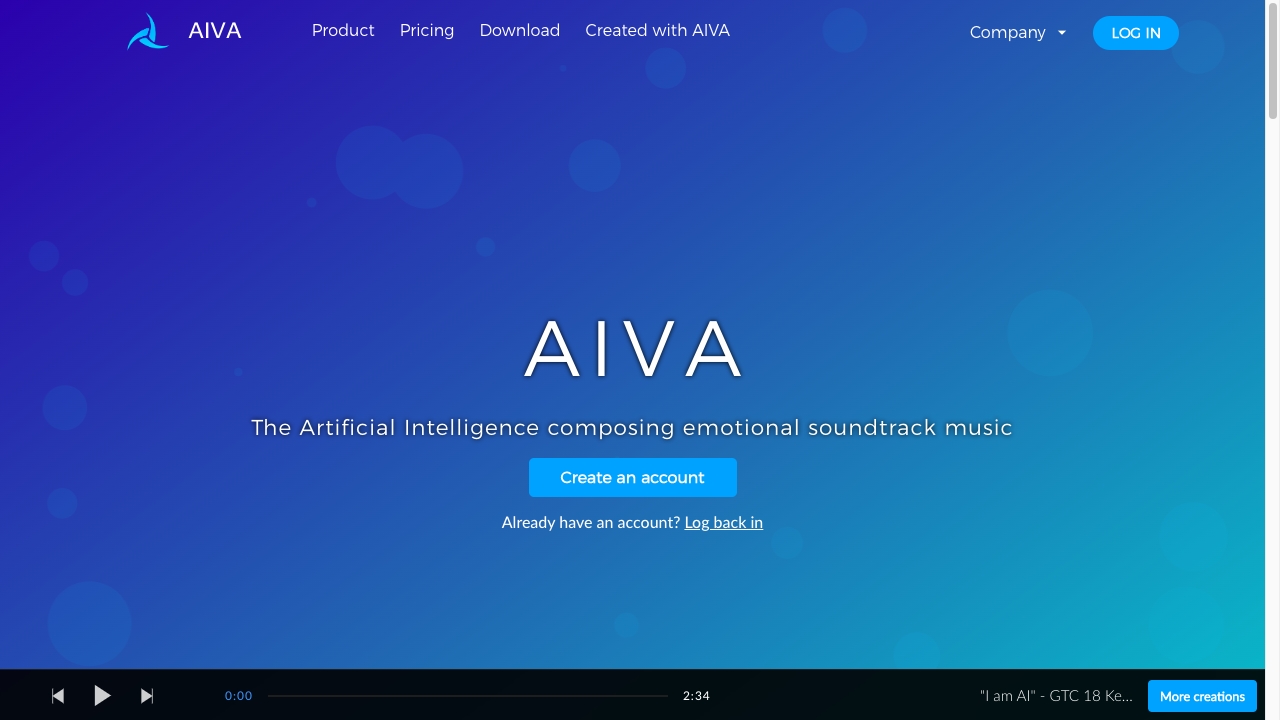AIVA screenshot
