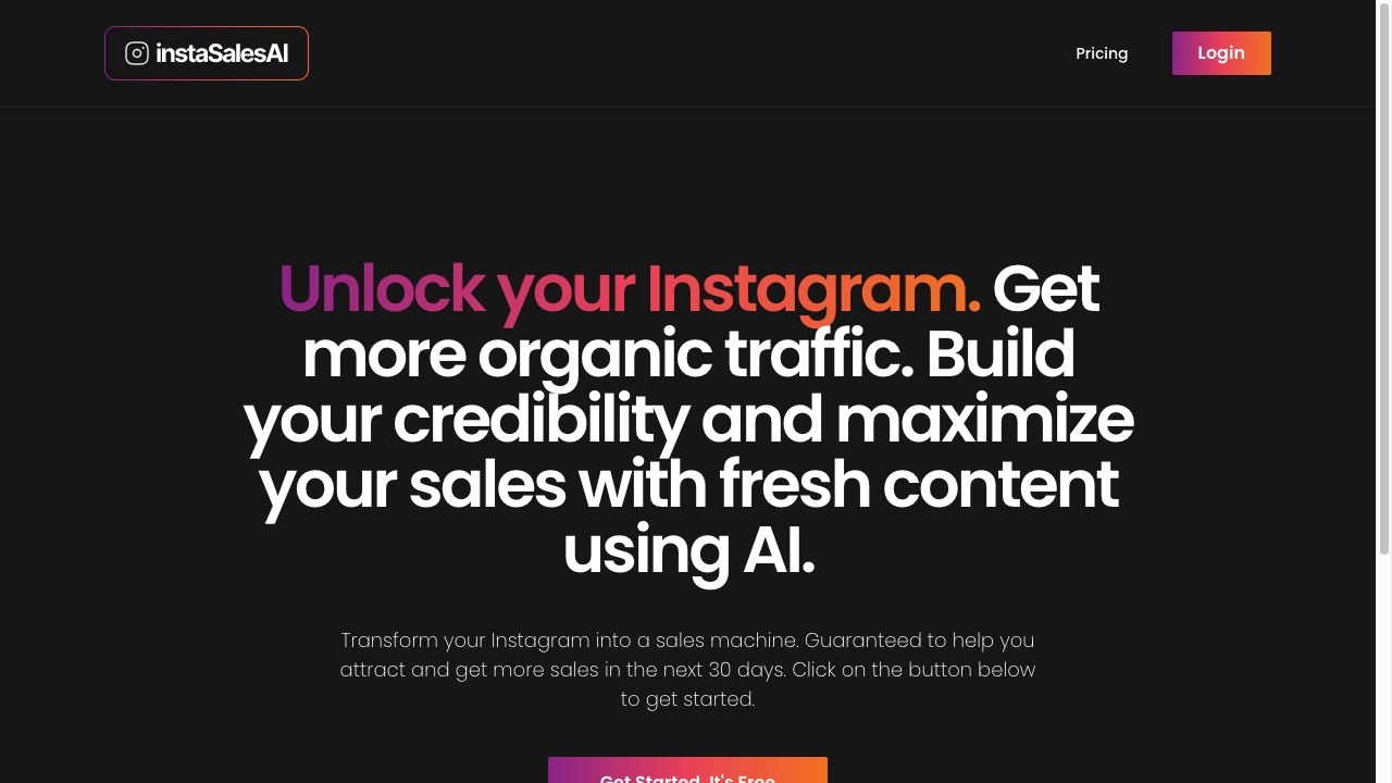 InstaSalesAI screenshot