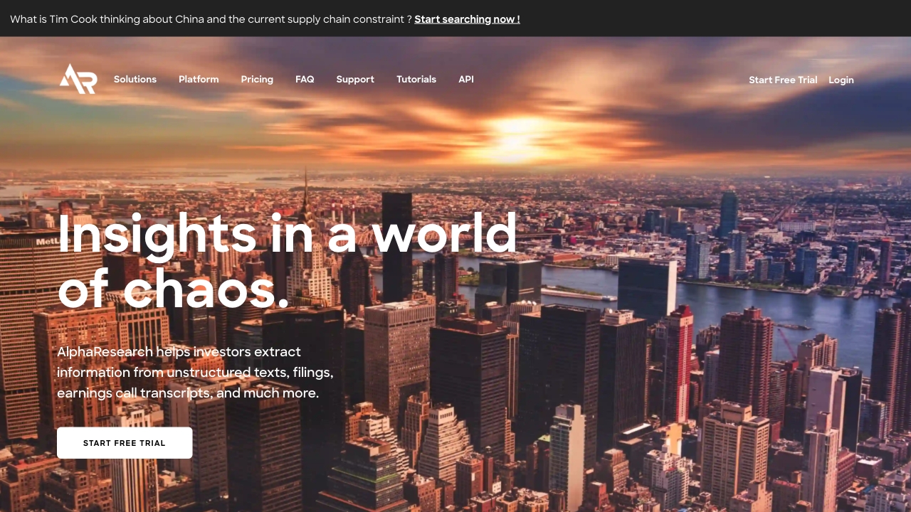 AlphaResearch screenshot