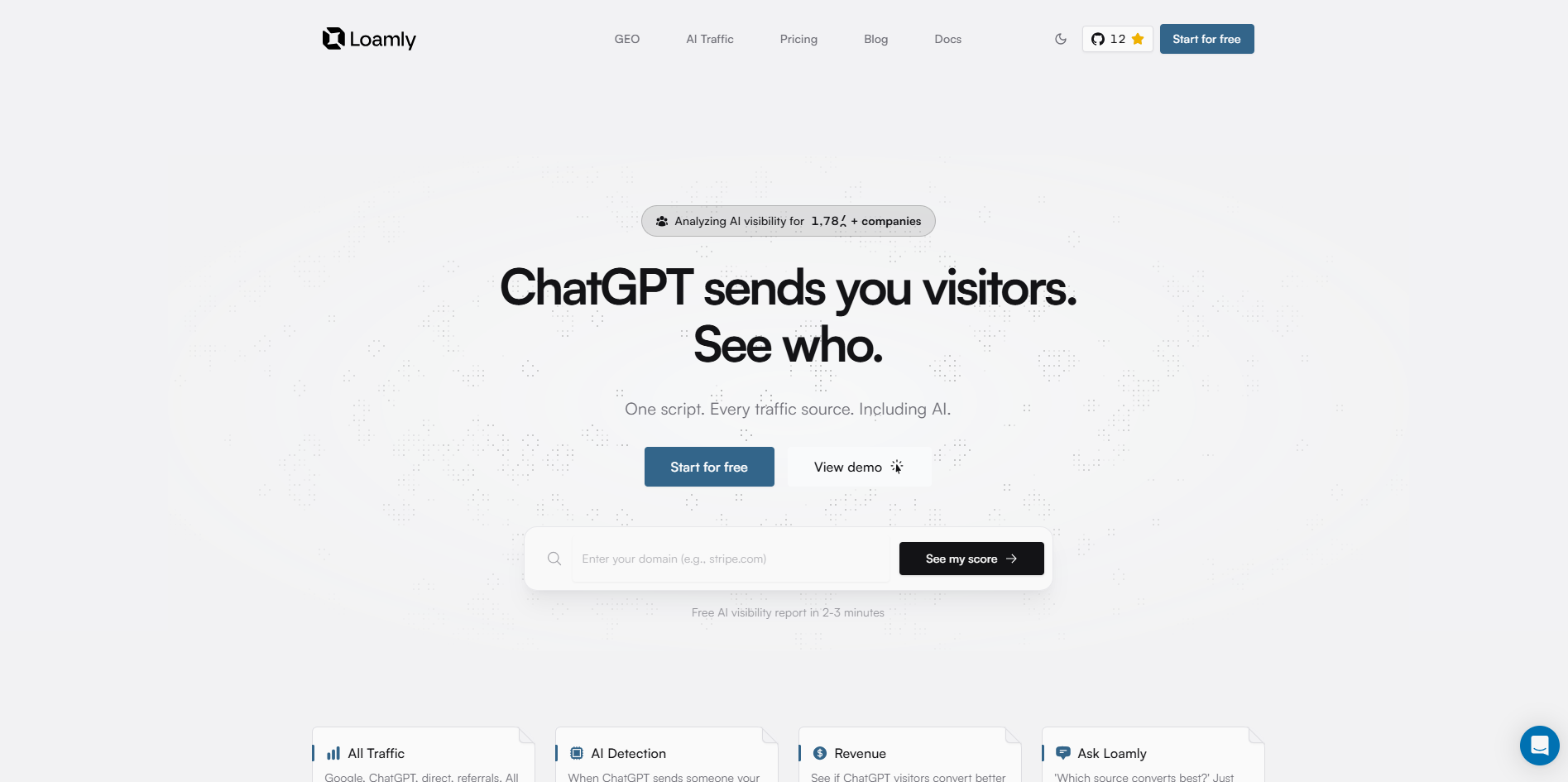 Loamly screenshot