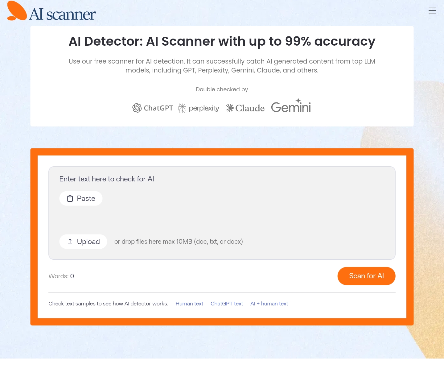 AI Scanner screenshot